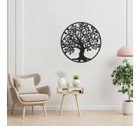 Decortie 'Tree of Life with Birds" Metal Wall Decor 45x45 in Black Decortie Black
