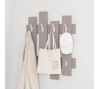Decortie Wave' Modern Coat Rack Wall-Mounted 8 Hooks 69x81cm in Grey | Size: 1 Pack Decortie Grey 1 Pack