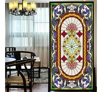 Decortive Window Film Privacy European Style Static Cling Window Stickers No Glue Frosted Window Coverings (W x L) 60x120cm(23.6"x47.2")