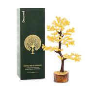 DECORVELL Handmade Tree of Life Crystal Gift for Women, featuring Chakra Healing Citrine Crystals. Ideal for Home or Office Desk Decoration, Reiki Healing, and Promoting Good Luck, Positive Energy,