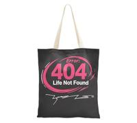 decoryou 404 Error Life Not Found Rock Style Canvas Bags | Canvas Totes For Women Bulk Tote Bags For Female Friends Cotton Tote Bag