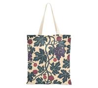 decoryou Art Grape Purple Dark Green Medium Canvas Tote | Canvas Tote Bag With Pockets Bulk Canvas Tote Bags For Female Friends Everything Bag