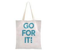 decoryou Go for It! Canvas Bag | Canvas Totes For Women Tote Bag Bulk For Female Friends Tote Bag Small