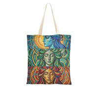 decoryou Goddess Colorful Art Bulk Totes | Canvas Bag For Women Tote Bags Bulk For Female Friends Reusable Tote Bags