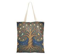 decoryou Ornate Tree Life Bird Canvas Totes | Canvas Bags Bulk Bulk Totes For Female Friends Everyday Bag