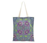 decoryou Retro Clematis William Morris Pattern Canvas Tote | Canvas Bags Bulk Canvas Bags Bulk For Female Friends Reusable Canvas Bag