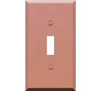 DecorZ Polished Rose Gold Toggle Light Switch Metal Wall Plate Stainless Steel Electrical Face Cover 1 Gang 4.5"H x 2.75"W