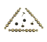 decotacks® Antique Brass Upholstery Nails/Tacks Trim 4in Long Strips, 7/16in Head Diameter, Covers 6,5 Yards DX0511AB-S6M