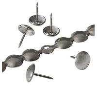 decotacks® Silver Upholstery Nails/Tack in Strips 11mm Head, 6 Meters [Nickel/Silver Finish] DX0511NI-S6M-UK