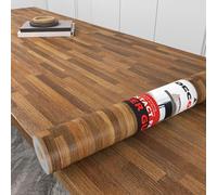 Decotalk Butcher Block Countertop Contact Paper Waterproof 60X500cm Wood Peel and Stick Dark Brown Butcher Block Contact Paper for Countertops Dark Wood Peel and Stick Wallpaper