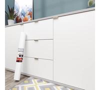 Decotalk Self Adhesive Wallpaper White Super Soft Touch 40X300cm Peel and Stick Wallpaper White Vinyl Film Sticky Back Plastic Roll Covering Bedroom Living Room Furniture Stickers for Wardrobe Drawer