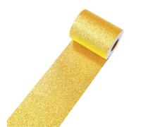 Decotalk Sparkle Gold Wallpaper Border for Living Room Bedroom Peel & Stick | 10X600cm Gold Chunky Glitter Wallpaper Border Peel and Stick Glitter Wall Border for Mirror Edge TV Background Removable