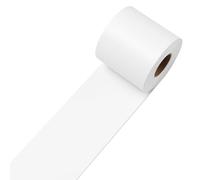 Decotalk Wallpaper Border Self Adhesive Peel and Stick White 7.6X600cm Solid White Wall Border Stickers Mirror Frame Borders Self Adhesive Borders Wall Paper for Bedroom Bathroom Mirror Decor