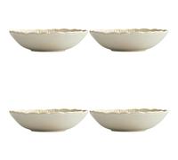Decotique - Daisy Deep Plate 22 cm 4-pack, Cream - Cream