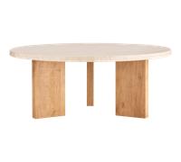 Decotique Eden Coffee Table Ø90 White Stone/Oak