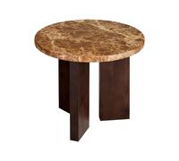 Decotique - Eden Side Table 50 cm, Dark Oak / Brown Stone - Dark Oak