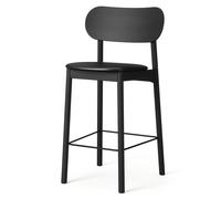 Decotique - Elephant Bar Chair, Black / Black Leather