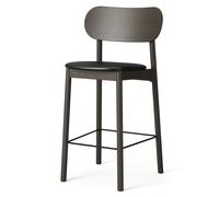 Decotique - Elephant Bar Chair, Dark Oak / Black Leather