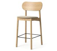 Decotique - Elephant Bar Chair, Natural Oak / Beige Velvet