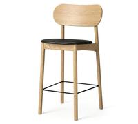 Decotique - Elephant Bar Chair, Natural Oak / Black Leather