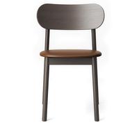 Decotique Elephant Dining Chair Dark Oak/Brown Leather