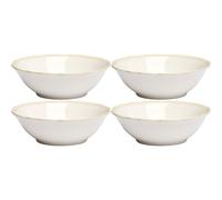 Decotique Fleur Bowl 15 cm Set of 4 White/ Sand