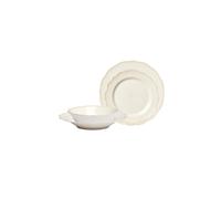Decotique Fleur Dinnerware Starter Set of 16 White/Sand