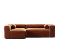 Decotique - Grand Hue 3-Seater Sofa Divan Left, Copper Glow / Moon White - Moon White