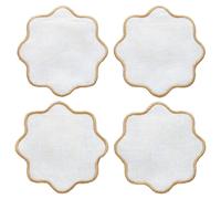 Decotique - La Tavola Coaster 10x10 cm, White / Beige - White