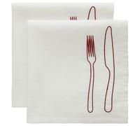 Decotique - La Tavola Napkin 45x45 cm 2-pack, Burgundy - Burgundy