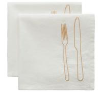 Decotique - La Tavola Napkin 45x45 cm 2-pack, Latte - Latte