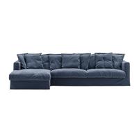 Decotique - Le Grand Air 3-Seater Sofa Cotton Divan Left, Dark Blue - Dark Blue