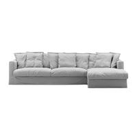 Decotique - Le Grand Air 3-Seater Sofa Cotton Divan Right, Light Grey - Light Grey