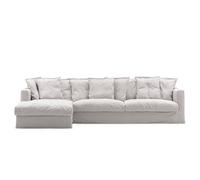 Decotique - Le Grand Air 3-Seater Sofa Linen Divan Left, Misty Grey - Misty Grey