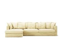 Decotique - Le Grand Air 3-Seater Sofa Linen Divan Left, Morning Glow - Morning Glow