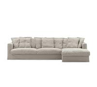 Decotique - Le Grand Air 3-Seater Sofa Linen Divan Right, Future Grey - Future Grey