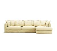 Decotique - Le Grand Air 3-Seater Sofa Linen Divan Right, Morning Glow - Morning Glow