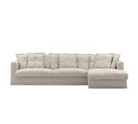 Decotique - Le Grand Air 3-Seater Sofa Linen Divan Right, Natural Blonde - Natural Blonde