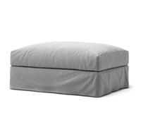 Decotique - Le Grand Air Footstool Cotton, Light Grey - Light Grey