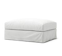 Decotique - Le Grand Air Footstool Cotton, White - White