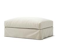 Decotique - Le Grand Air Footstool Linen, Creamy White - Creamy White