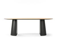 Decotique - Social Dining Table Natural Oak / Black Oak, 220 cm - Black Oak