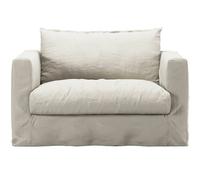 Decotique - Upholstery For Le Grand Air Nou Love Seat Linen, Creamy White - Creamy White