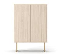 Decotique Vogue 64 Cabinet White Pigmented Oak/ Brass