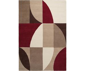 Decotique - Window Wool Rug 180x270 cm, Burgundy - Burgundy