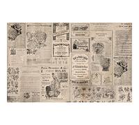 Decoupage Decor Tissue Paper - Newsprint - 1 Sheet, 19"x30"