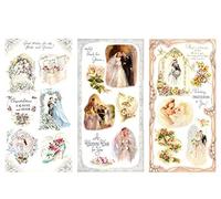 Decoupage Paper Pack (12 Sheets A4 / 20x30cm) Wedding Bride Groom FLONZ Vintage Ephemera