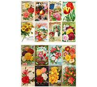Decoupage Paper Pack (20 Sheets 10x15cm) Flowers Roses Garden Wildflowers FLONZ Vintage Paper