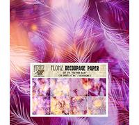 Decoupage Paper Pack (24 Sheets 6"x6") Feather Blur # Vintage Styled Seamless Pattern Paper for Decoupage, Craft and Scrapbooking Old Retro Photo