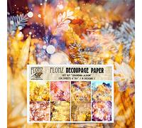 Decoupage Paper Pack (24 Sheets 6"x6") Grandma Album # Vintage Styled Seamless Pattern Paper for Decoupage, Craft and Scrapbooking Wildflowers Meadow Old Photo Boke Blur